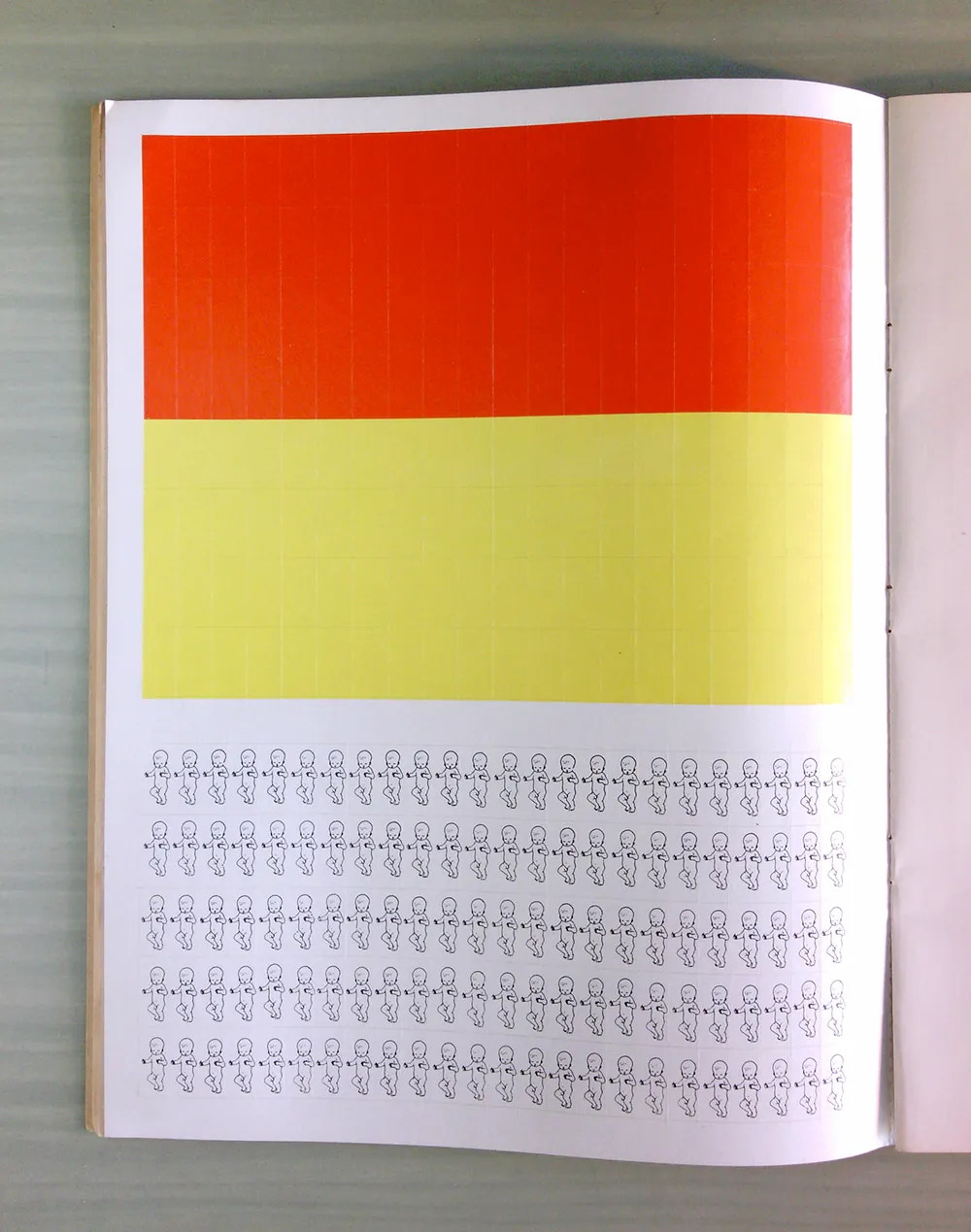 Fixated on the geometric perfection of unused ovulation stickers.